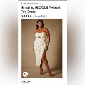 Bridal by Eloquii Twisted Top Dress